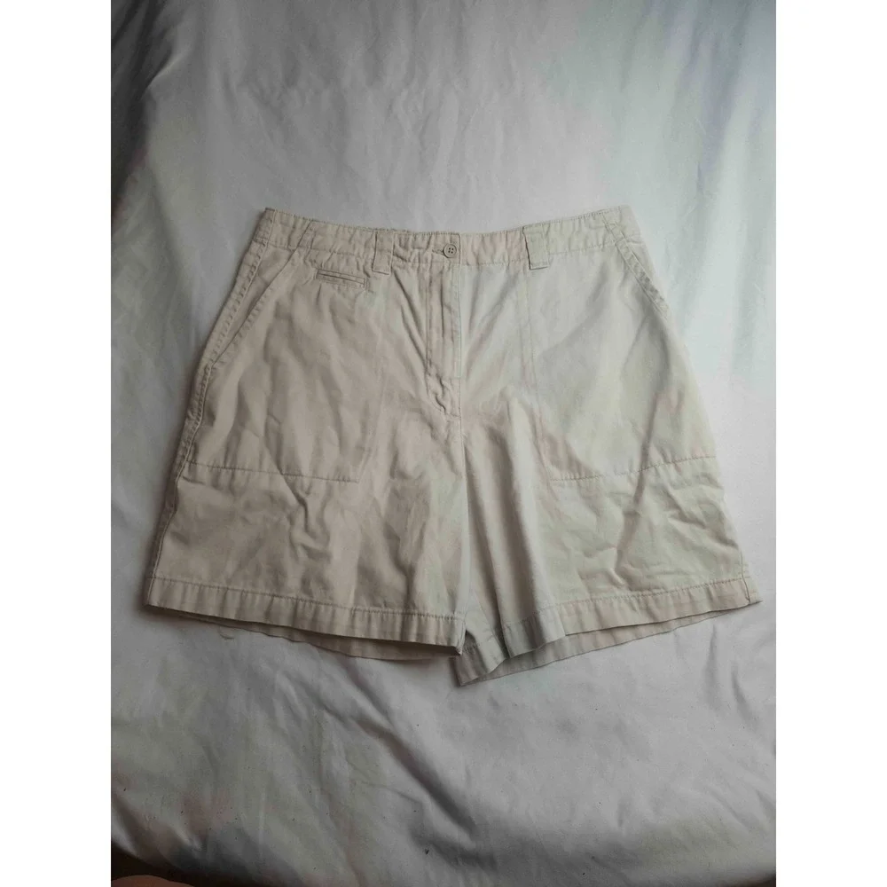 Vintage 90s Basic Editions Utility Shorts Women 14 Beige Preppy Gorpcore Utility